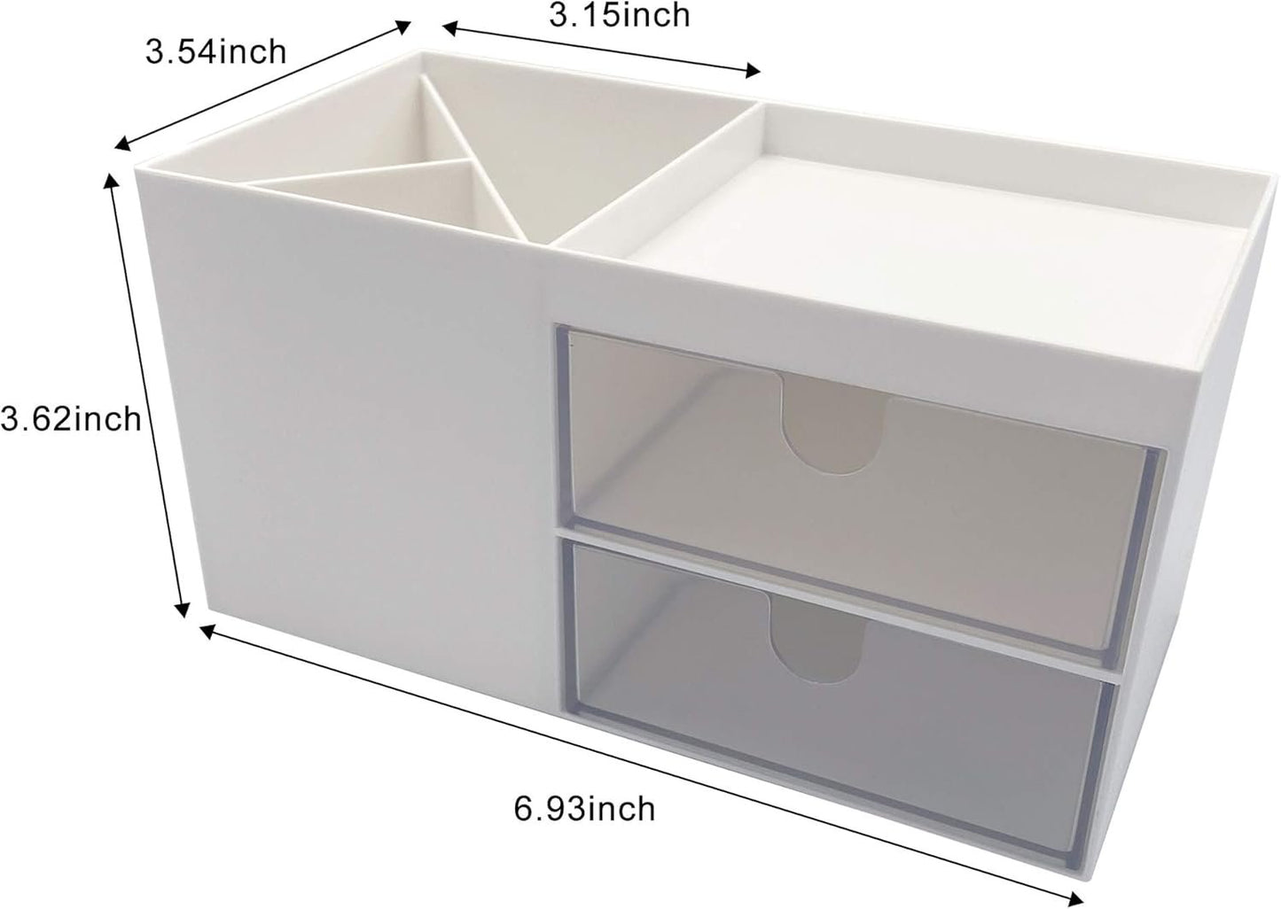 Marknor Minimalist Desk Organizer, White