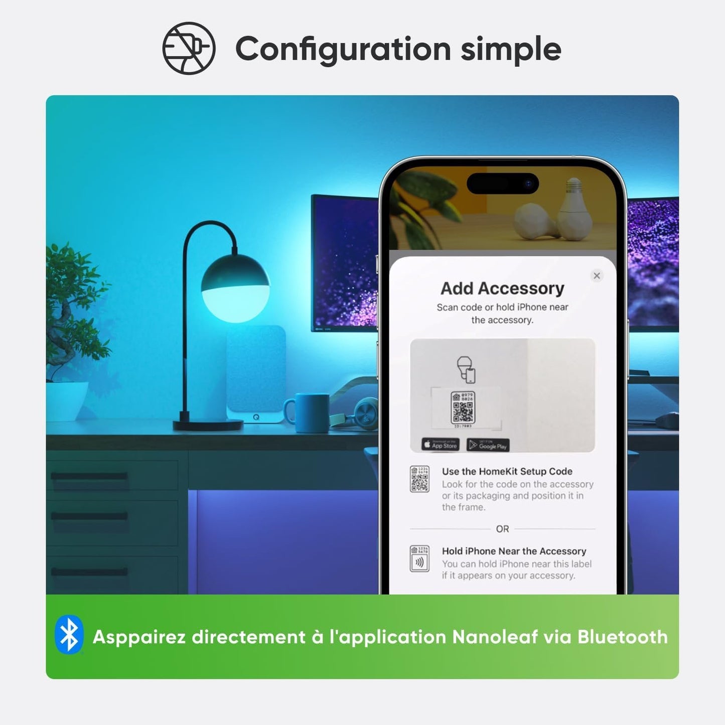 Nanoleaf Matter Essentials Pack of 4 WiFi E27 LED Bulbs Connected RGBW - Smart Lights, Custom Timetables, App/Voice Control (Compatible with Alexa, Apple, Google), Living Room Office Gaming