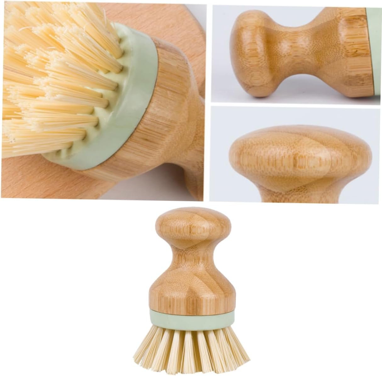 WRITWAA 1pc Durable Solid Wood Dish Brush Kitchen Cleaning Brush for Pots and Dishes Non Slip Handle Strong