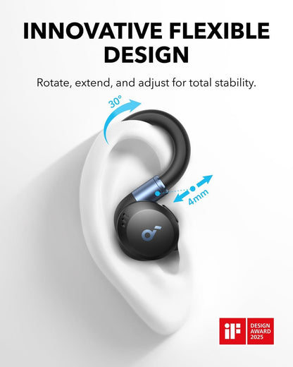 Soundcore Sport X20 by Anker, True-Wireless Workout Earbuds, Rotatable and Extendable Ear Hooks, Deep Bass, IP68 Waterproof, Sweatproof, Dustproof, 48H Play, Sport Earbuds for Gym