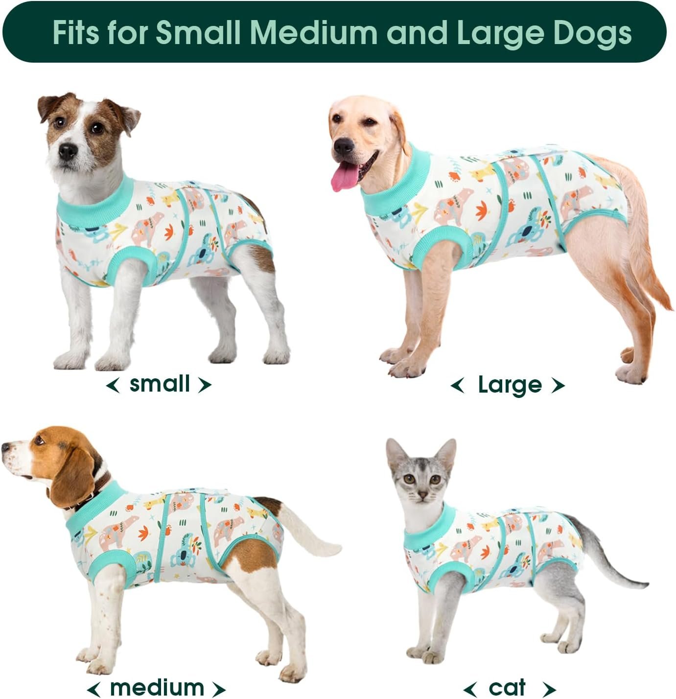 Kuoser - Rehabilitation Suit for Dogs and Cats, Suit for Recovery After Surgery or Abdominal Wounds, Professional Pet Clothes One Piece Suit