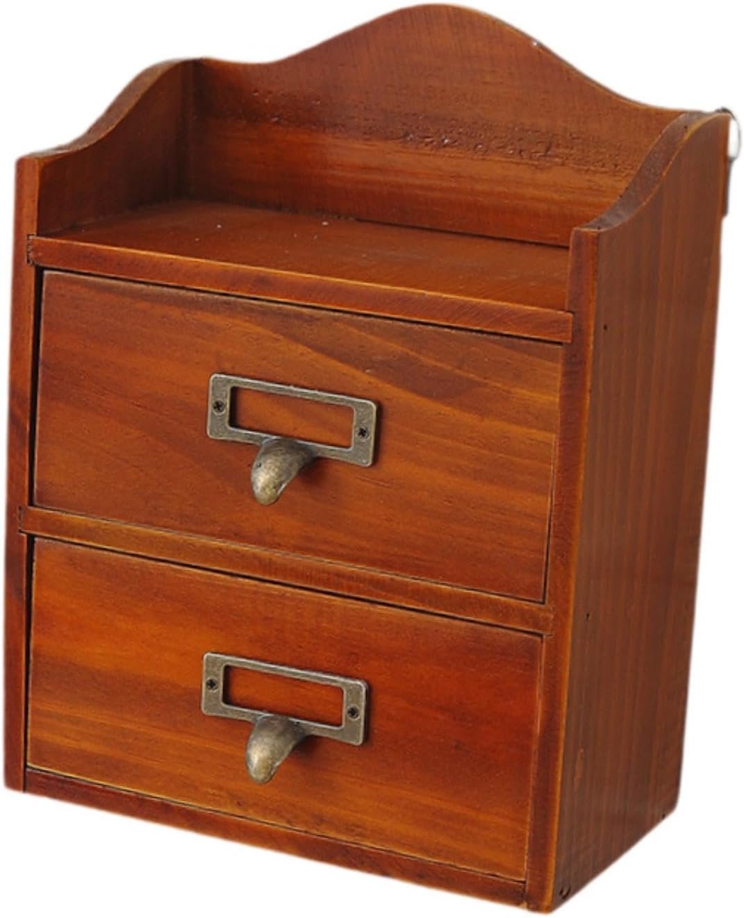 AFXGUSD Tabletop Storage Box with Drawers for Bedroom And Workspace Organization, Brown