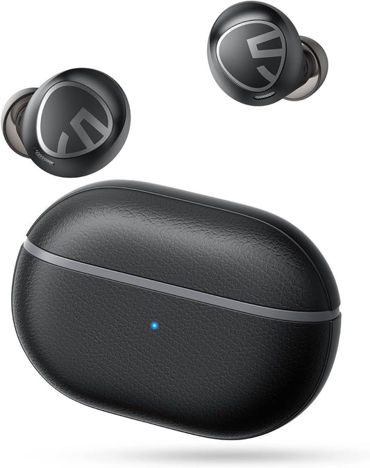 SoundPEATS Free2 Classic Wireless Earbuds Bluetooth V5.1 Headphones with 30Hrs Playtime in-Ear Wireless Earphones, Built-in Mic for Clear Calls, Touch Control, Single/Twin Mode (Black)
