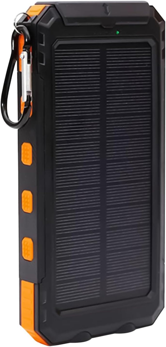 Solar Charger, Portable Charger for Phones, 20000mAh Wireless Bank, 6.22x3.07x0.98 inches, Fast Charging Device, Built-in Flashlight, Ideal for Camping, Hiking, Outdoor
