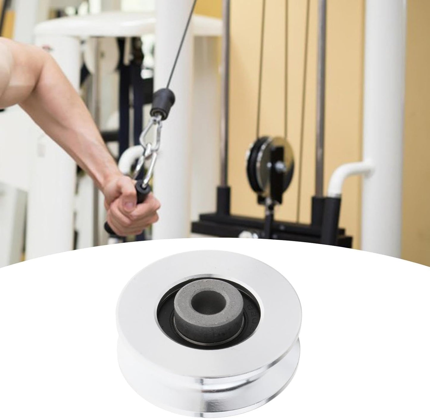 QSTDGVPW Bearing Pulley, Gym Accessories, Aluminum Alloy, Wear-Resistant, Practical, 10mm Inner Diameter, for Home Fitness Accessories