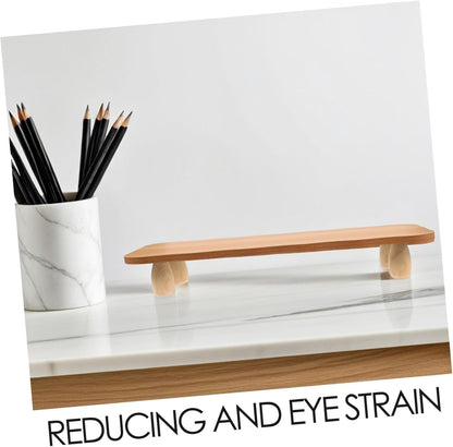 ARTIBETTER Metal Riser Stand Monitor Shelf for Desk Wooden Desktop Organizer Floor Riser Desk Monitor Stand Enhance Workspace Organization