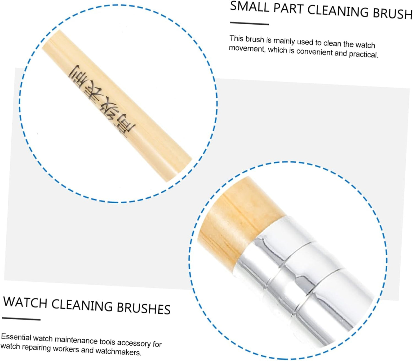 Zerodeko 2Pcs Watch Parts Cleaning Brush Soft Bristles for Watch Movement Maintenance Essential Tools for Watch Repair Professionals and Enthusiasts and Safe