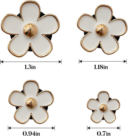 XINLIYA 8PCS Car Daisy Flower Air Vent Clip, Cute Auto Outlet Air Conditioning Clip, Sweet Girly Vehicle Gift for Women Girls, Car Interior Decor Universal Fit（White）