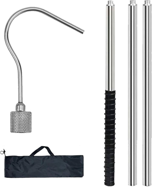 zwxqe Pool Robot Retrieval Hook, Robotic Cleaner Accessories, Telescopic Pool Pole, Pool Cleaning Essentials, Outdoor Grabbing Tool, Robotic Cleaner Tool, Sturdy Telescopic Hook