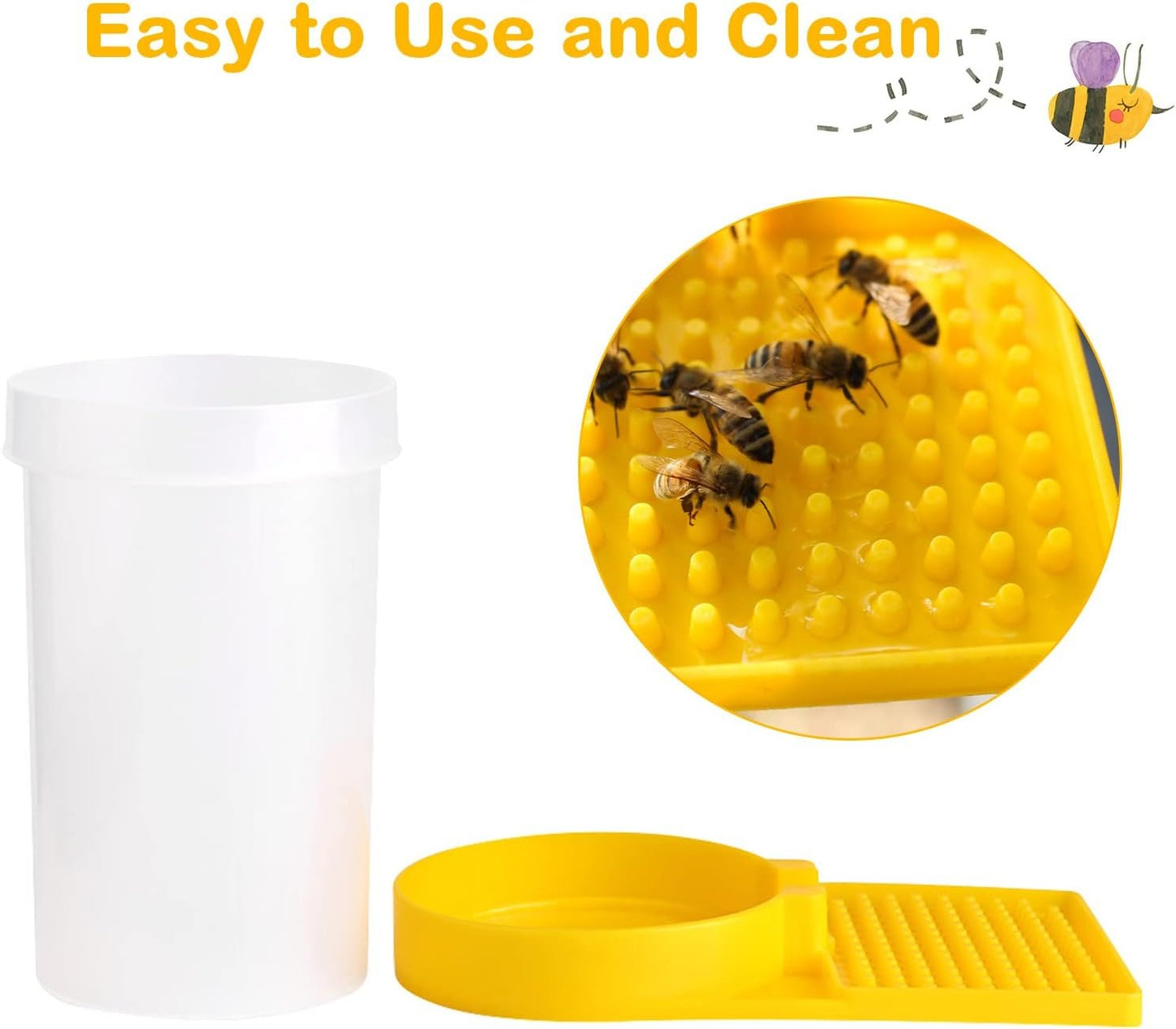 Beehive Drinking Bowl, 2Pcs Bee Feeder Beehive Drinking Bowl Beekeeping Equipment Bee Watering Station Honey Entrance Beekeeper Water Feeder, 2.76 x 5.20 inch