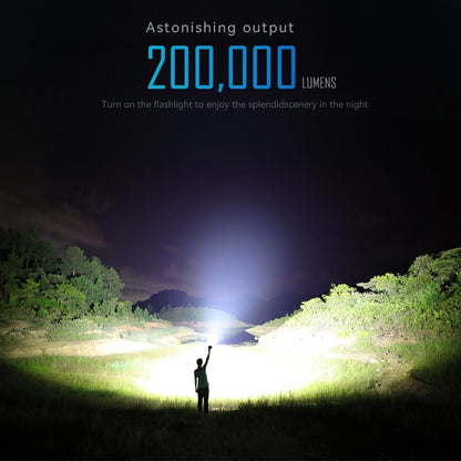 IMALENT MS32W Brightest Flashlight 200,000 Lumens, Cree XHP70.2 LEDs Tactical Flashlights High Lumens with 8 Modes Type-C Rechargeable Flash Light for Outdoor, Emergency and Caving (MS32W)