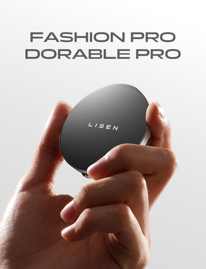 LISEN Ultra Magnteic Magsafe Car Mount Charger, [All Metal & Mini] 15W Fast Charging Wireless Car Charger for iPhone 16 Pro Max, for Mag safe Charger for Car Dashboard for iPhone 16 15 14 13 12 Series