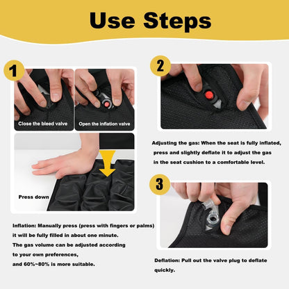 Travel Cushion,Portable Travel Cushion,3D Air Cell Seat Cushion,with 36 Air Bags,for Pressure Relief,Tailbone Protection,Suitable for Airplanes,Wheelchairs,Car Sets,Office Chairs