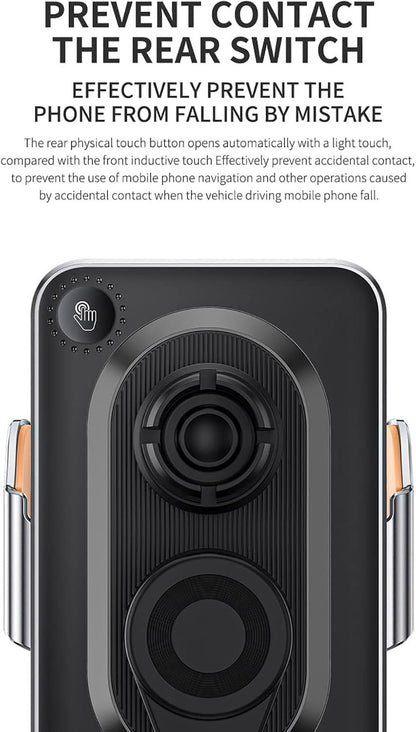 Wireless Car Charger,VNBBT 15W Fast Charging Auto Clamping Car Charger Phone Mount Phone Holder for iPhone 14 13 12 11 Pro Max Xs, Samsung Galaxy S23 Ultra S22 S21 S20, S10+ S9+ Note 9, etc