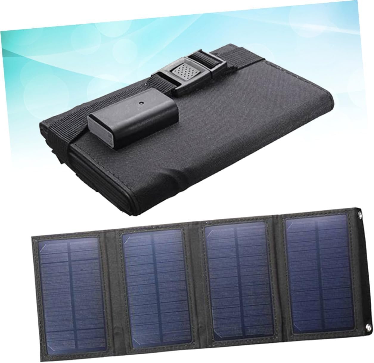 Yardwe Lightweight Foldable Solar Panel Charger Waterproof Solar Power Bank Outdoor Mobile Phone Battery