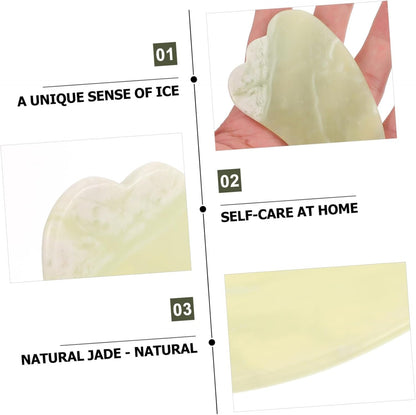 HIAKDOFT 1Pc Jade Scraping Board for Facial Massage Plate for Relief Skin Practical Self Care Tool for Daily