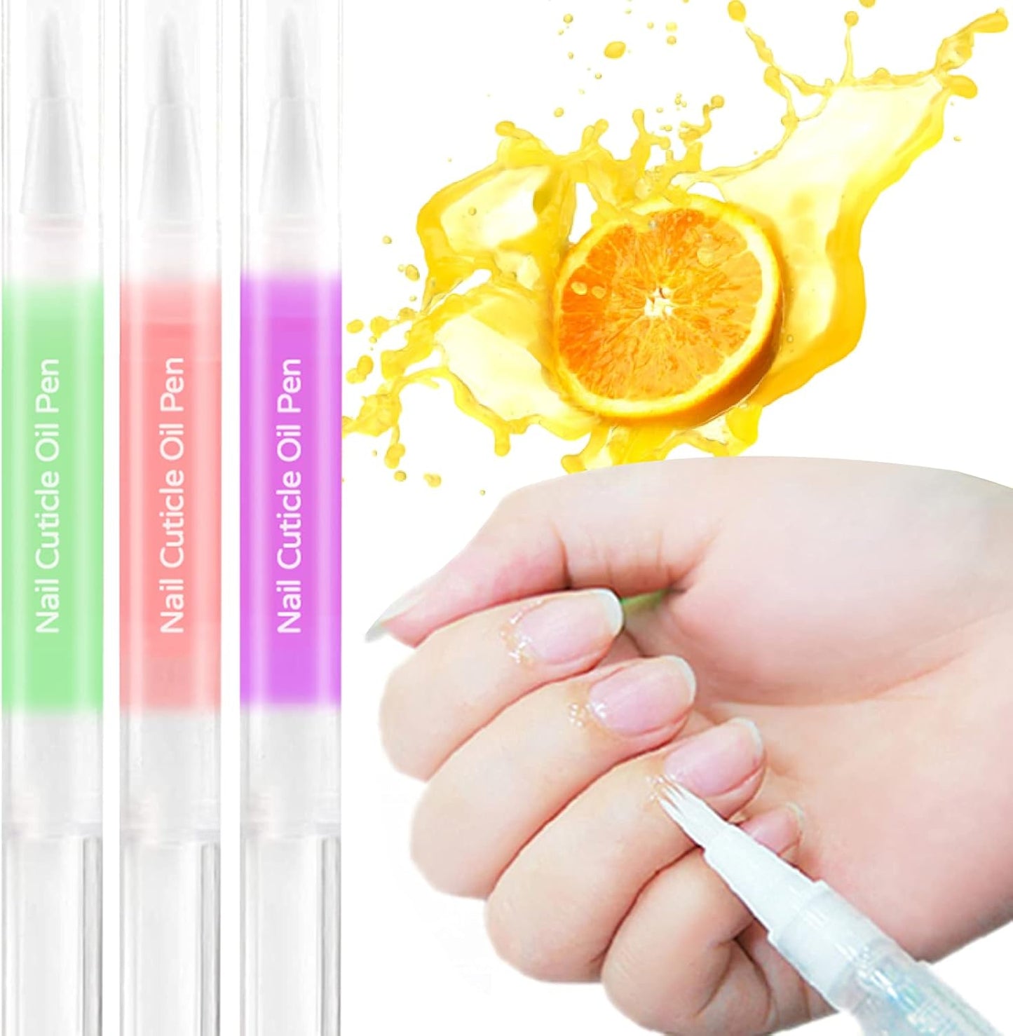 SULLMAR Nail Cuticle Oil Pen 28Pcs Nail Care Oil Pen Nail Nourishment Polish With Vitamins Moisturized Gel Repair For Gel Nails Care