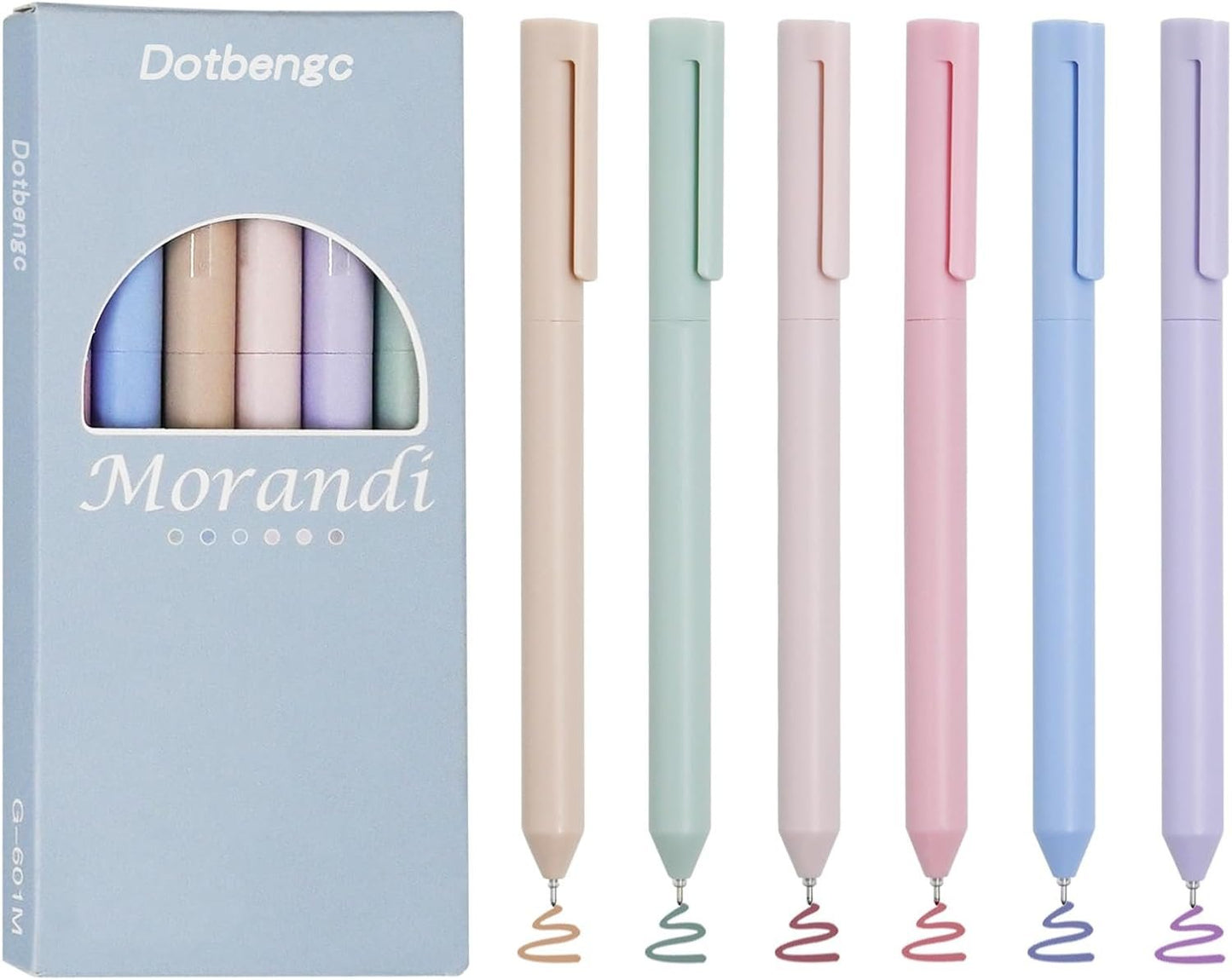 6 PCS Colored Gel Pens, Aesthetic Journaling Smooth Writing Pen, Pastel Quick Dry Coloured Ink Pens, 0.5mm Fine Tip Point, Cute Pen for Coloring Note Taking, School Office Supplies Stationery (6)