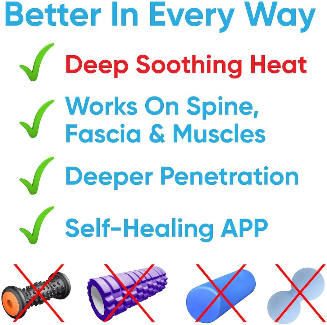 Deep Tissue Massage Roller - Dr. Cohen’s Heatable acuBack for Back & Neck Pain