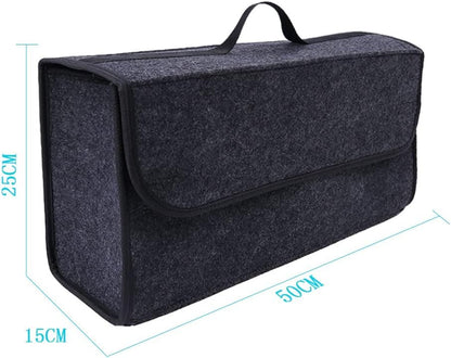 Car Soft Storage Box Trunk Bag Travel Storage Organizer Holder Car Accessories Deep Grey QINQUAN
