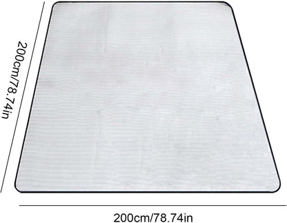 Foil Tent Mat, Portable Floor Mat, Waterproof Picnic Blanket, Aluminum Camping, Outdoor Hiking Gear, Climbing Carpet, Insulated Ground Sheet for Travel 78.74x78.74 inches