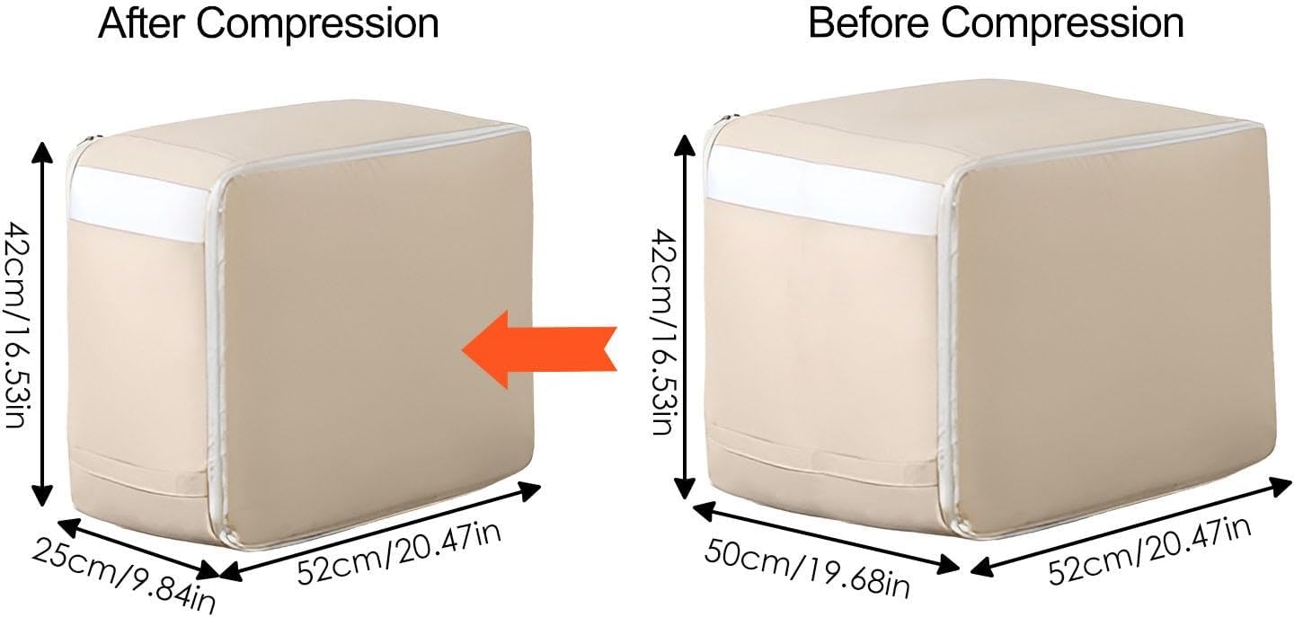 Travel Packing Cubes - Foldable Luggage Storage Bags, Zippered Organizers | High Capacity Compression Bags, Suitcase Trip with Window, Versatile Business Travel for Luggage Organization