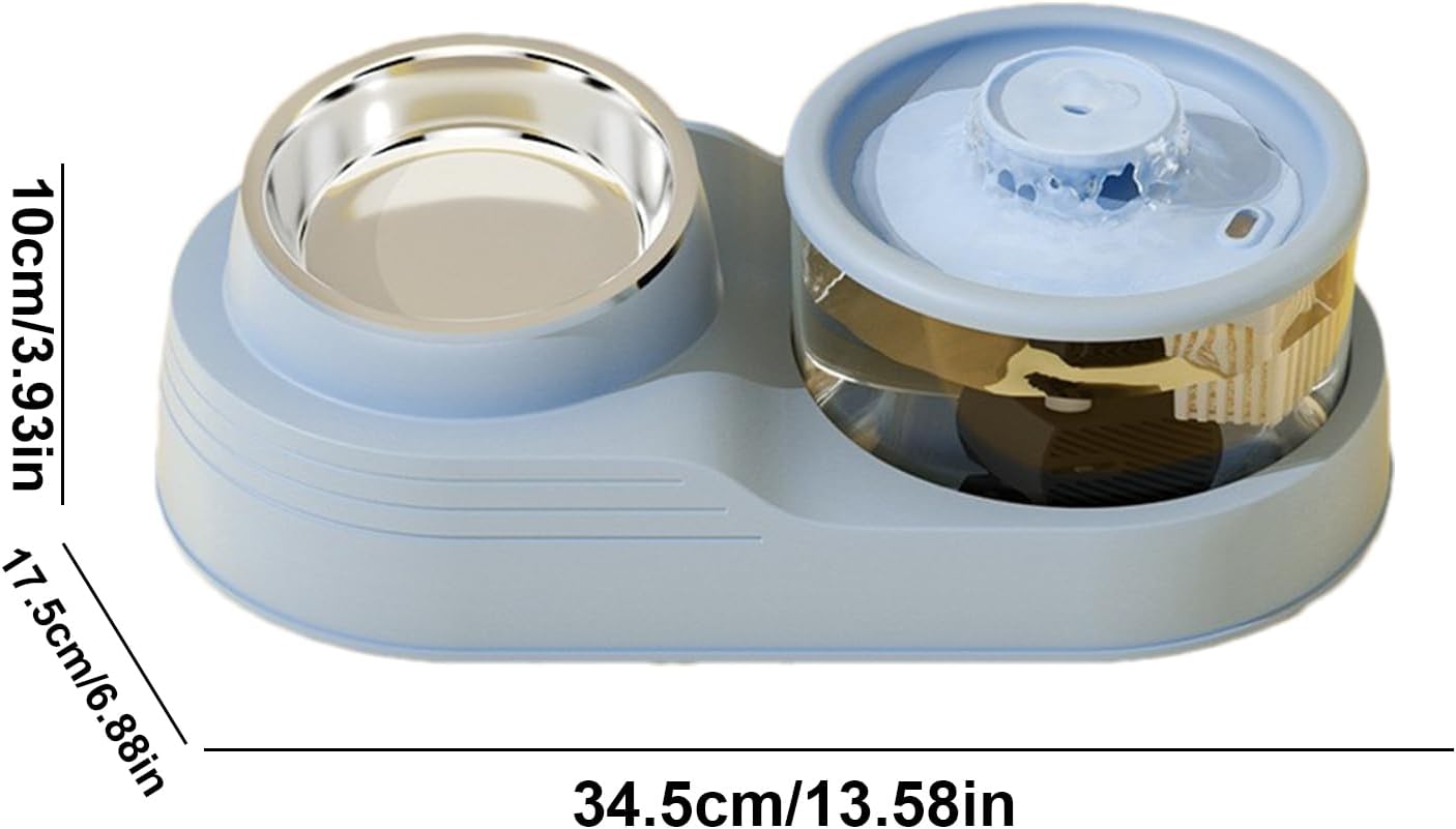 Automatic Cat Feeder,Cat Feeding Station | Anti Slip Base, Removable Pet Feeding and Watering Supplies for Cattery Management