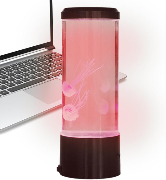 Jellyfish Mood Lamp - Silent Jellyfish Ambience Light,Color Changing Effects Table Mood Jellyfish Lamp, Desk Lamps with Remote Control for Children Bedroom