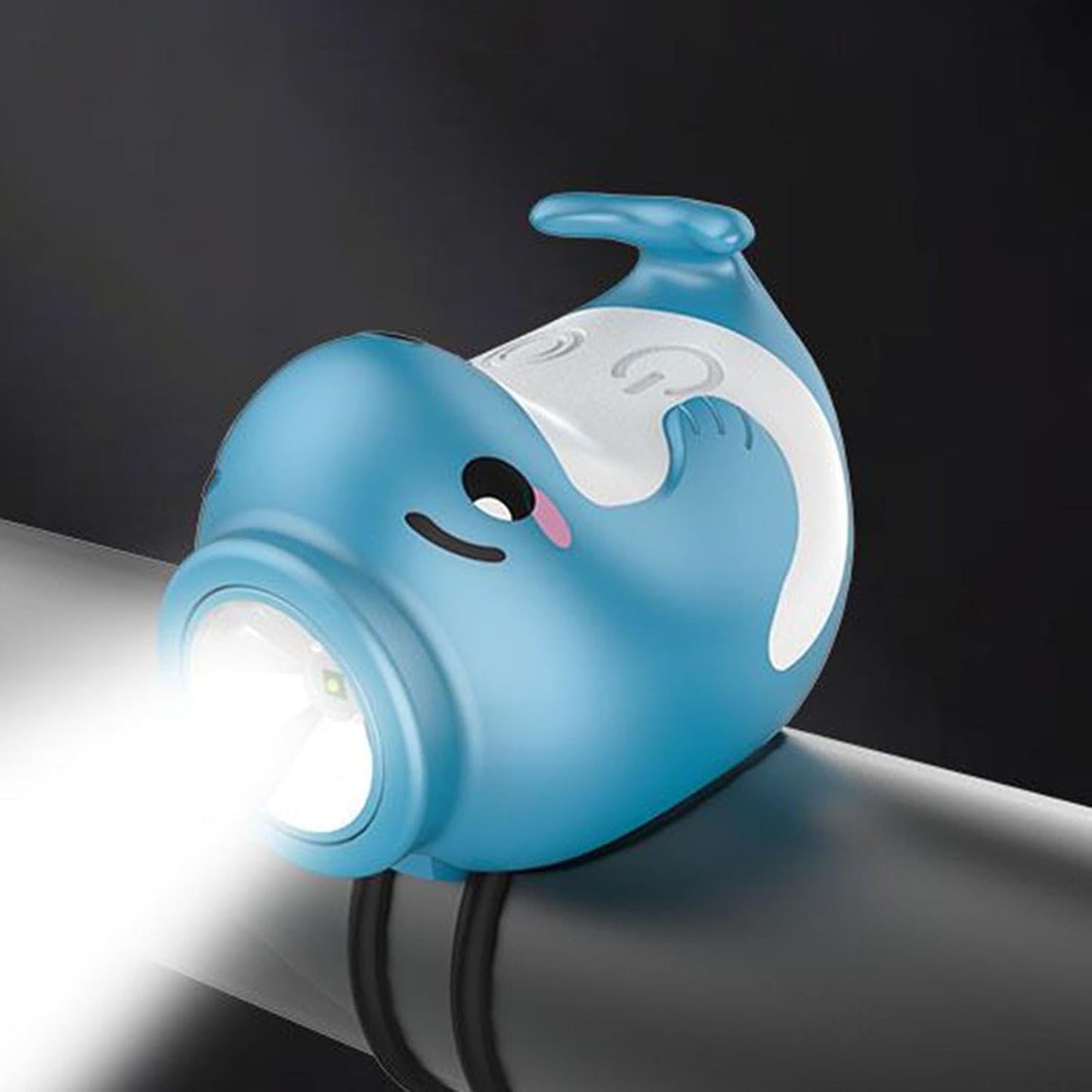 Ciclismo Lights with Horn, Cute Whale 110 Decibel Horn LED Bike Lamp, 2,63 x 2,28 in High Brightness Flashlight, Night Riding Safety Tool, Cycling Accessories for Commuting