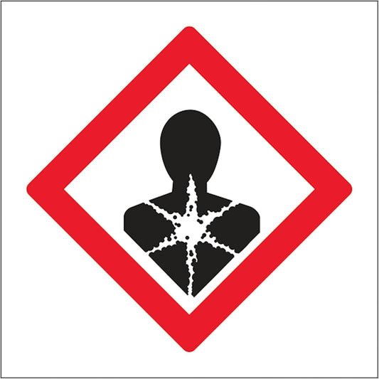 V Safety Longer Term Health Hazards 100 x 100 mm – 2 mm segnale di sicurezza in plastica rigida