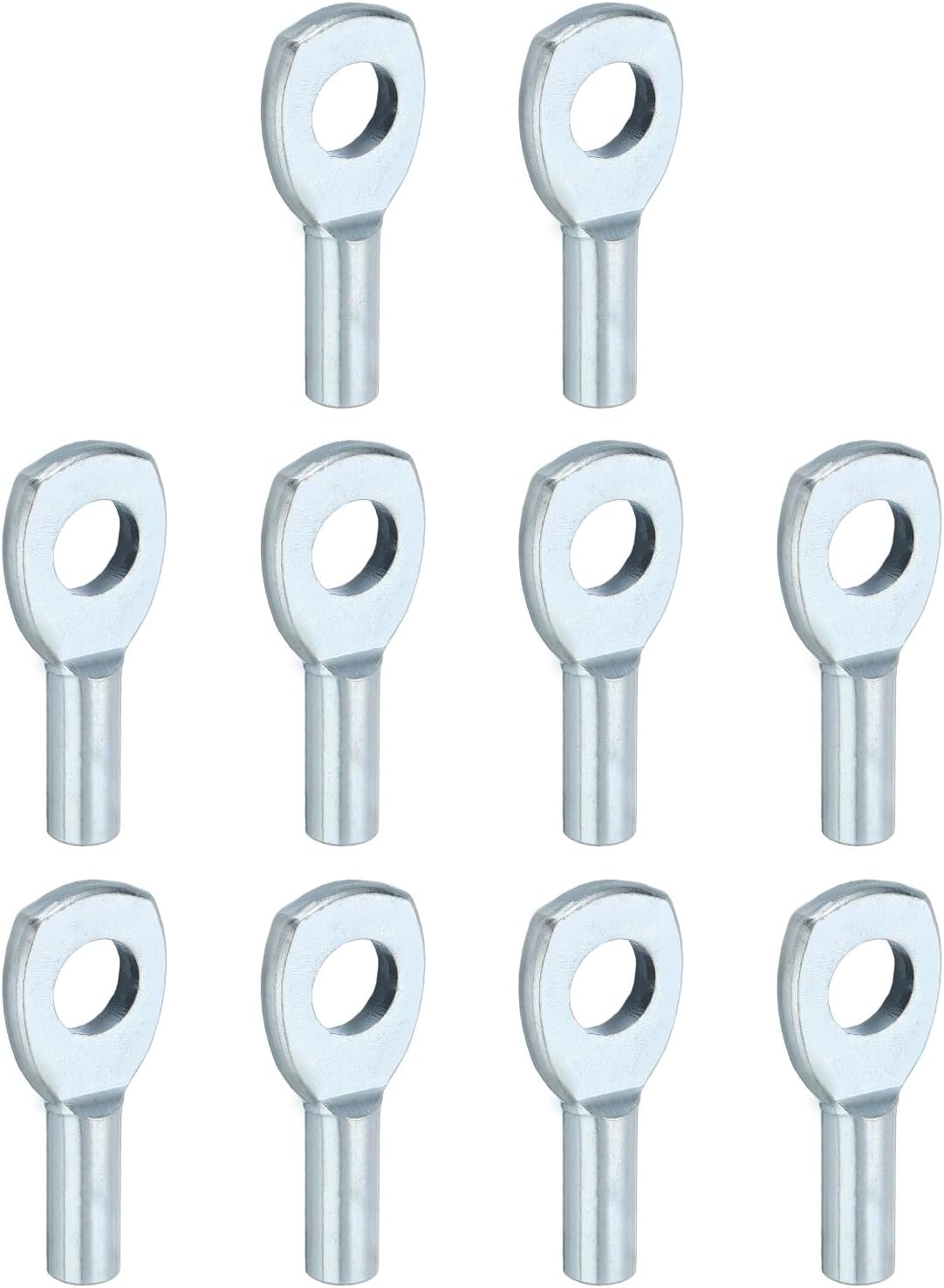 PATIKIL Cable Ball Stopper, 10pcs Gym Machine Accessories for 5mm Cable Fitness Equipment Wire Rope Port Joint Replacement Parts for Home Gym Machine,Silver