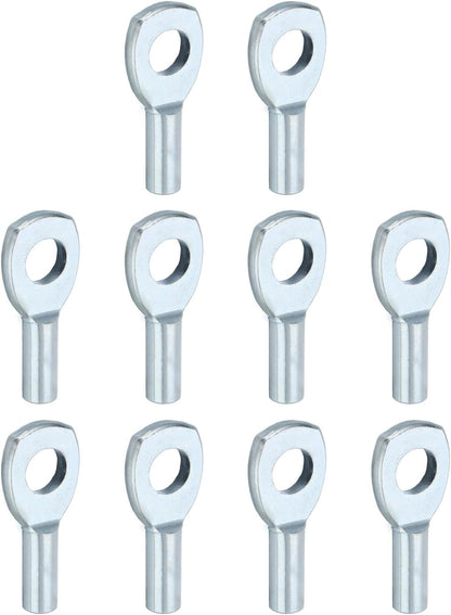 PATIKIL Cable Ball Stopper, 10pcs Gym Machine Accessories for 5mm Cable Fitness Equipment Wire Rope Port Joint Replacement Parts for Home Gym Machine,Silver