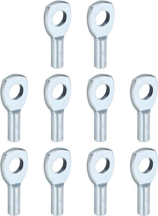 PATIKIL Cable Ball Stopper, 10pcs Gym Machine Accessories for 5mm Cable Fitness Equipment Wire Rope Port Joint Replacement Parts for Home Gym Machine,Silver