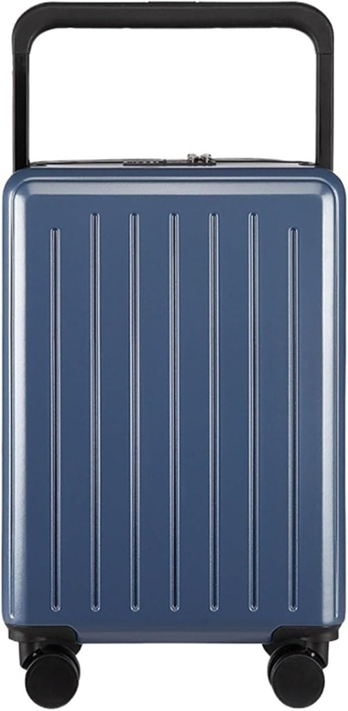 Luggage Carry On Luggage Security Combination Lock Suitcase Luggage Suitcase Checked Luggage Trolley Suitcase (Color : Blue, Size : 20 inch)