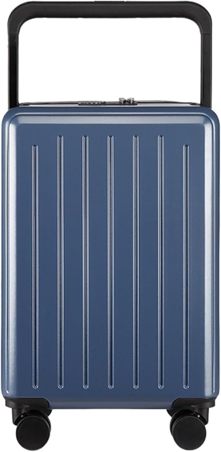 Luggage Carry On Luggage Security Combination Lock Suitcase Luggage Suitcase Checked Luggage Trolley Suitcase (Color : Blue, Size : 24Inch)