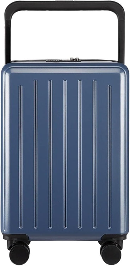 Luggage Carry On Luggage Security Combination Lock Suitcase Luggage Suitcase Checked Luggage Trolley Suitcase (Color : Blue, Size : 24Inch)