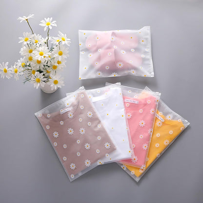 KEYRI 20 Pieces Clothes Bags Travel Zip Bag Waterproof Travel Multifunction Organizer Bags Transparent Resealable Bags for Clothes Underwear Shoes Cosmetic (Floral)