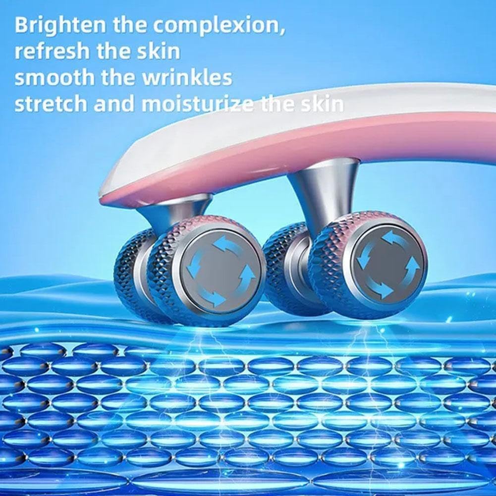 domoi Face Massager Roller Y Shape Face Lifting Device Double Chin Remover Face Care Skin Care Tools (Pink) Easy Install Easy to Use