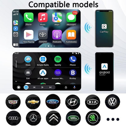 Vinmooog 2 in 1 Carplay Wireless and Android Auto Adapter - Converts Wired to Wireless - USB A/C, WIFI/BT - Supports iOS 10+ and Android 11+