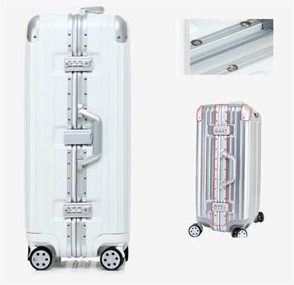 Luggage Suitcase Travel Suitcases with Wheels Large Capacity Hard Edge Luggage Security Combination Lock Lightweight Suitcase (Color : D, Size : 20in)