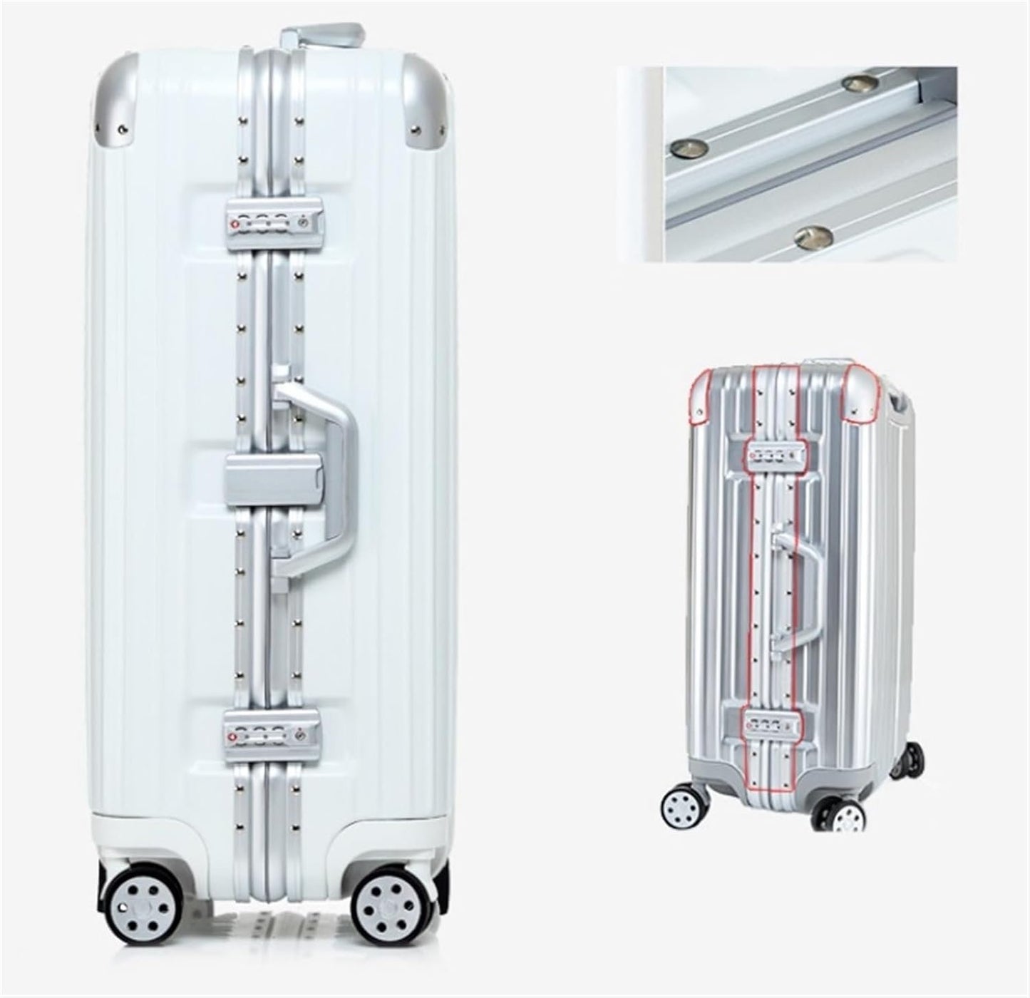 Luggage Travel Checked Luggage Suitcases with Wheels Large Capacity Hard Edge Luggage Security Combination Lock Carry On Luggage Suitcase (Color : A, Size : 20in)