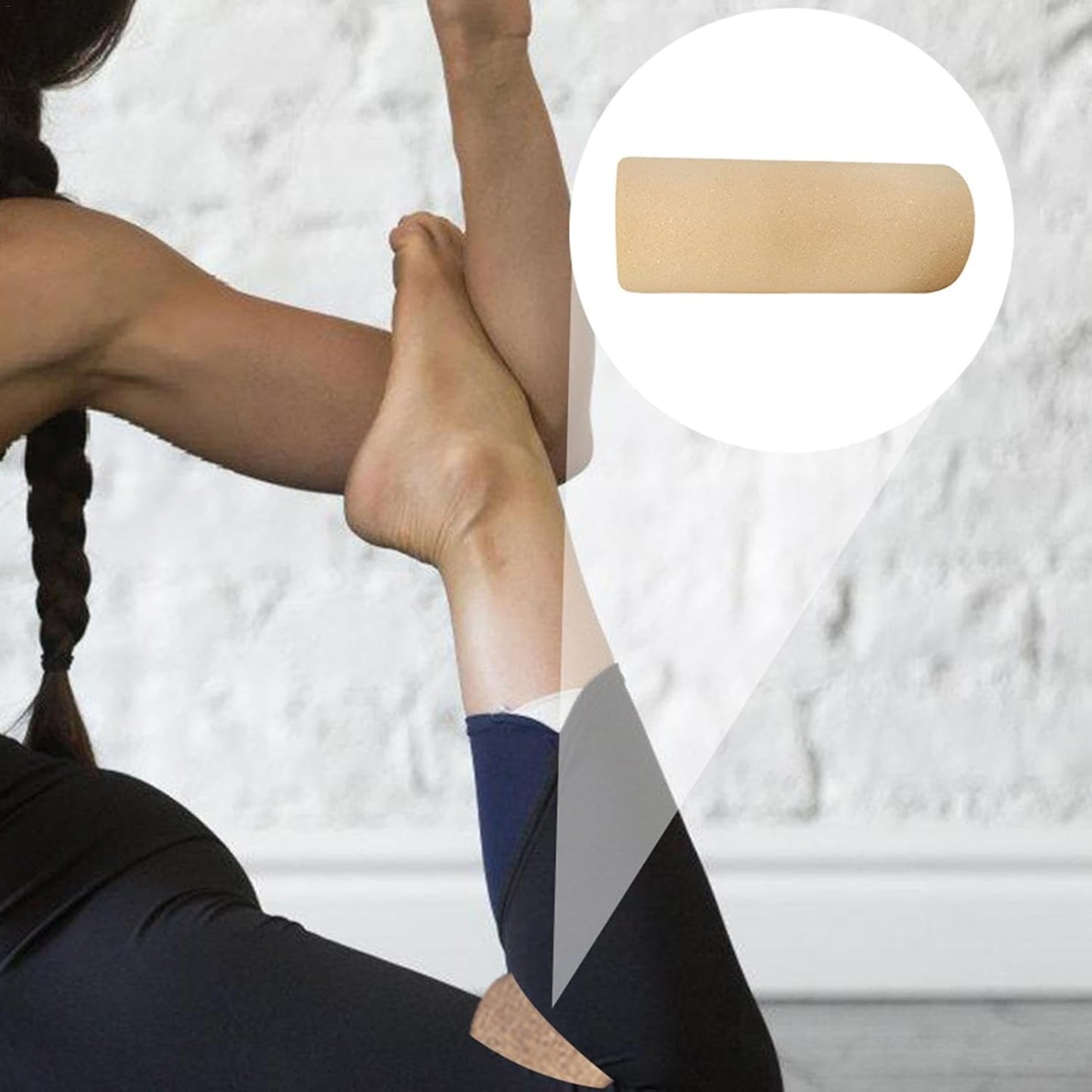 Shurzzesj Yoga Massage Roller - Cork Massage Roller for Legs, Muscle Recovery, Exercise Equipment for Back, Legs, Arms, Indoor Sports and Stretching
