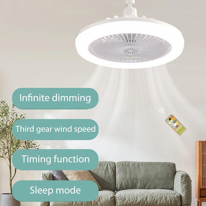Cymwer Lampada della ventola di aromaterapia, luce del soffitto della ventola aroma con telecomando, a 3 velocità Dimmabile muto del vento Dimmabile for il dormitorio