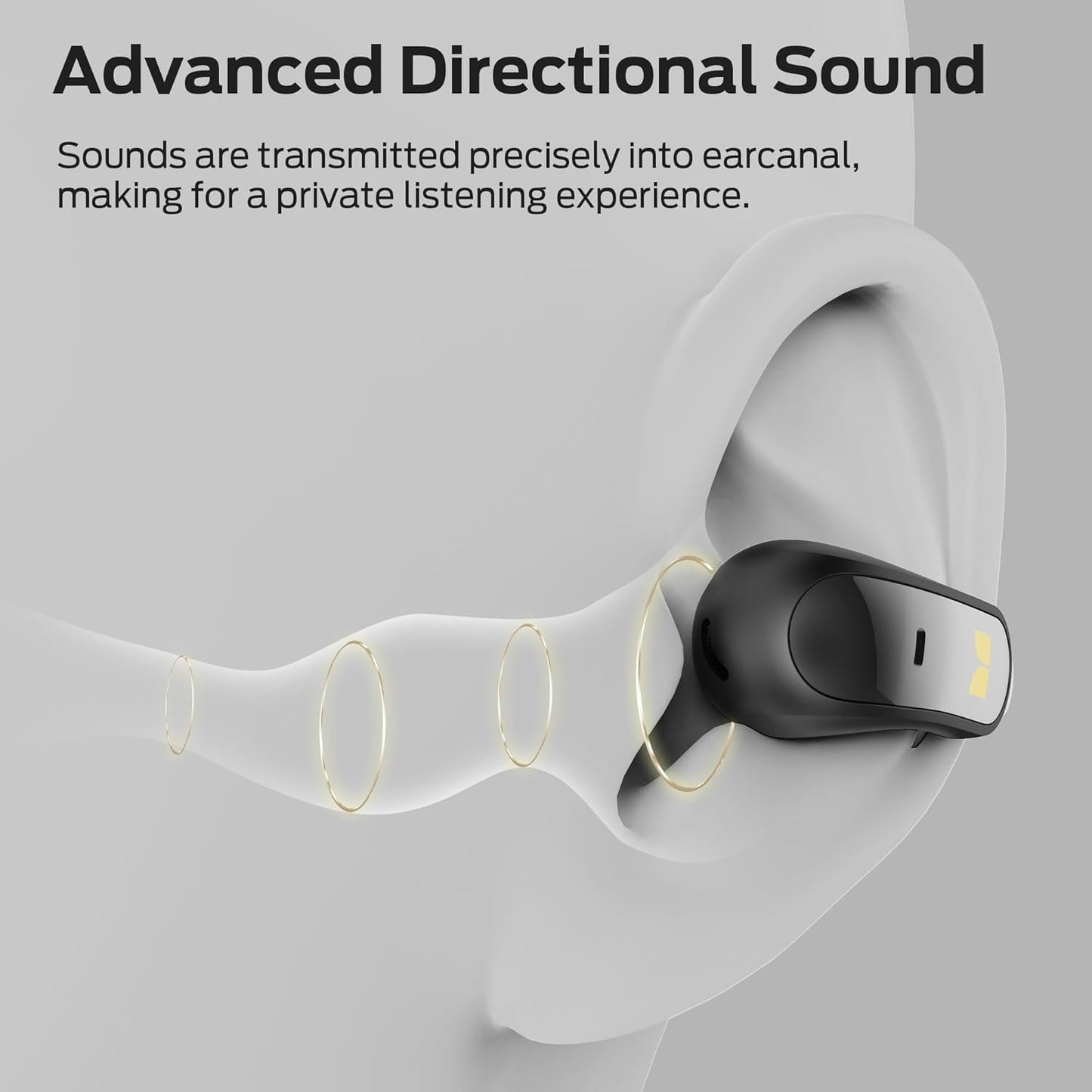 Monster Open Ear AC228 Wireless Headphones, Clip-On Earbuds, Adaptive Comfort, Immersive Audio, Bluetooth 6.0 Open Ear Earbuds with ENC Clear Call, 30H Playtime, IPX5 Water Resistant for Sport, Black
