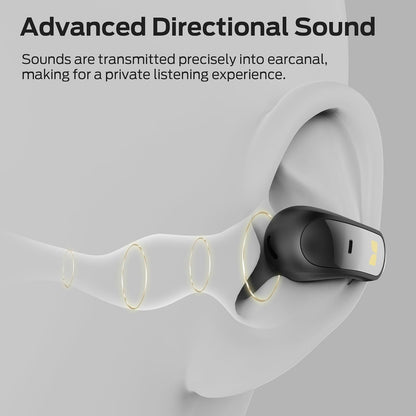 Monster Open Ear AC228 Wireless Headphones, Clip-On Earbuds, Adaptive Comfort, Immersive Audio, Bluetooth 6.0 Open Ear Earbuds with ENC Clear Call, 30H Playtime, IPX5 Water Resistant for Sport, Black