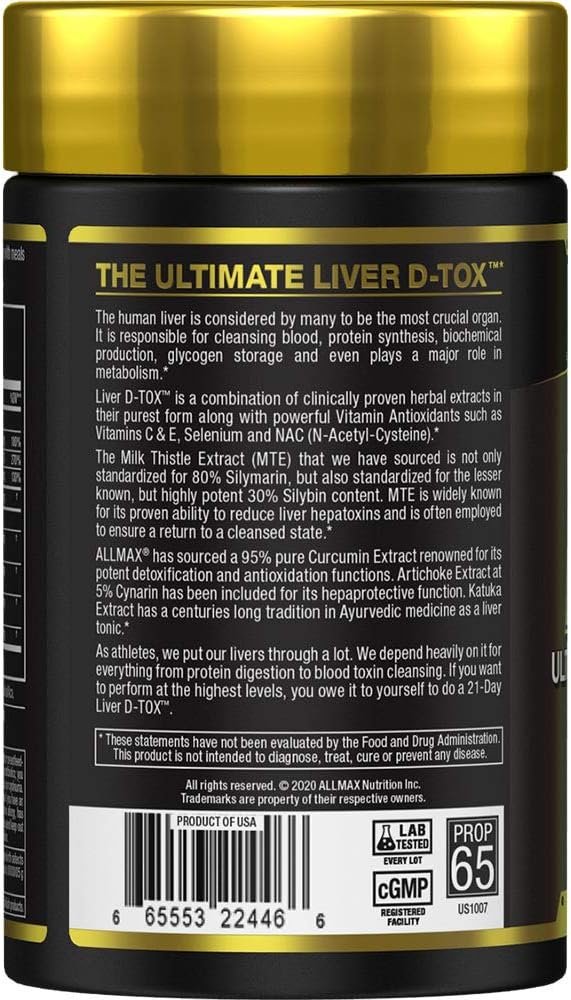 ALLMAX Nutrition - Liver DTOX - Ultimate Liver Protection, 42 Count