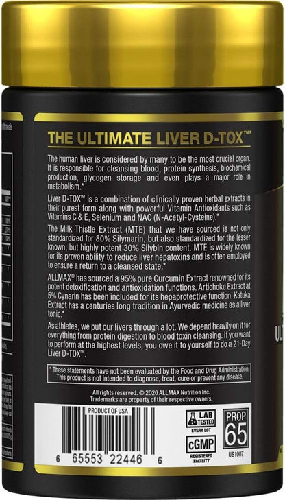 ALLMAX Nutrition - Liver DTOX - Ultimate Liver Protection, 42 Count