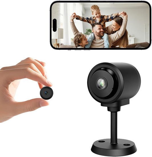 1080p Security Camera (2.4G Only), Small Indoor Camera, WiFi Wireless, Night Vision, Motion Detection, Nanny Cams Wireless with Cell Phone App and Sound for Home Baby Pet Monitoring