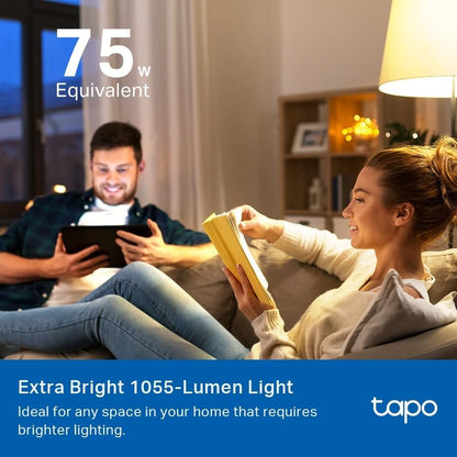 Tapo L535E E27 Smart Bulb, Alexa Light Bulb, Extra Bright WiFi Smart Light Bulb, Matter-Certified, Multicolour, 8.6W (75W), Schedule & Timer, Away Mode, Energy Monitoring, Works with Alexa and Google