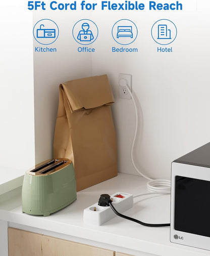 Adapter Europe to Canada, Adaptateur Prise Europe Canada, 3 AC Outlets for European Electronic Devices, Travel from France, Italy, Spain, Germany,13A/3250W